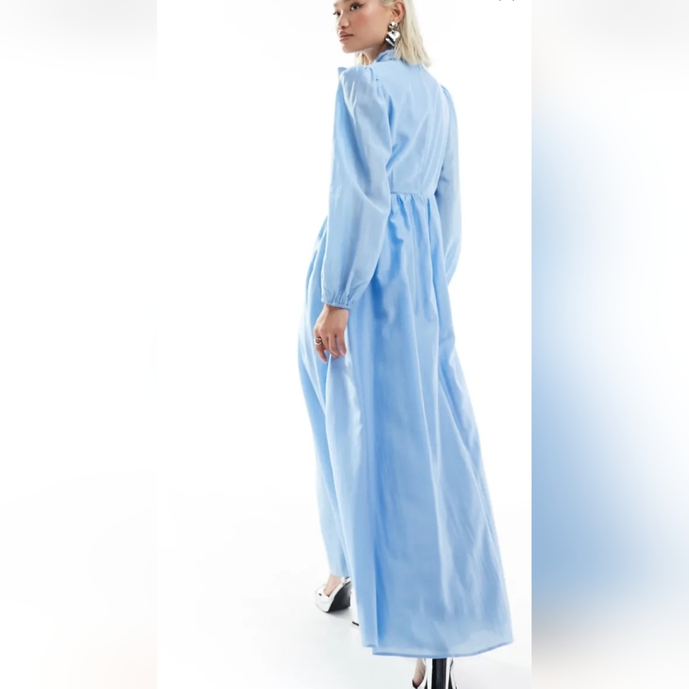 Sister Jane Knickknack Blue Bow Midaxi Dress - Picture 6 of 10